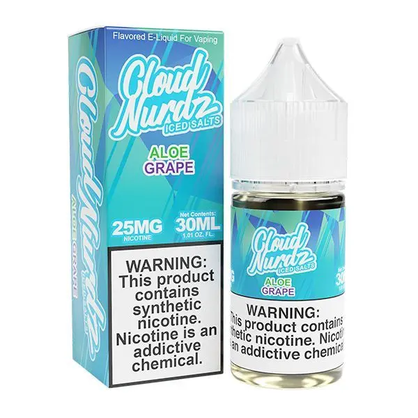 CLOUD NURDZ SALTS - ICED ALOE GRAPE