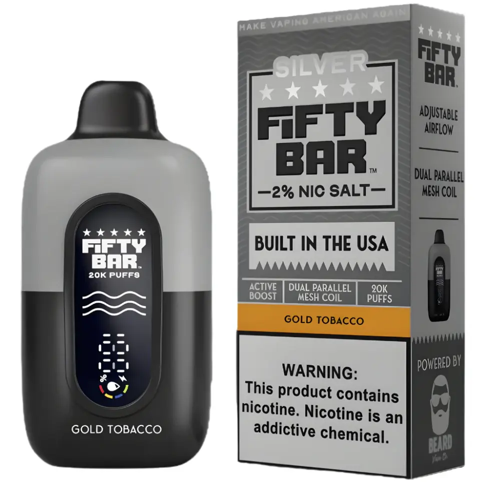 FIFTY BAR SILVER SERIES - GOLD TOBACCO