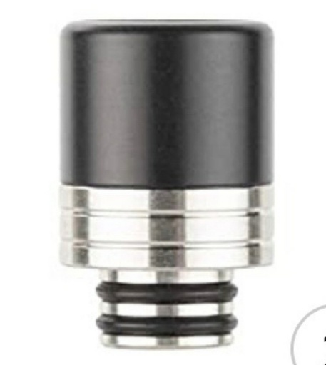[1435] DELRIN - DRIP TIP 510 BASE METALICA ANTISALPICADURAS - BLACK