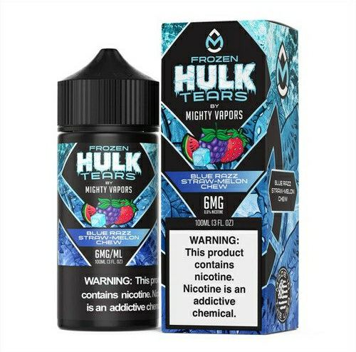 MIGHTY VAPORS X HULK TEARS - BLUERAZZ STRAW MELON CHEW