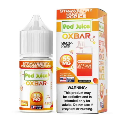 POD JUICE x OXBAR SALT- STRAWBERRY ORANGE POP ICE