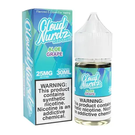 CLOUD NURDZ SALTS - ICED ALOE GRAPE